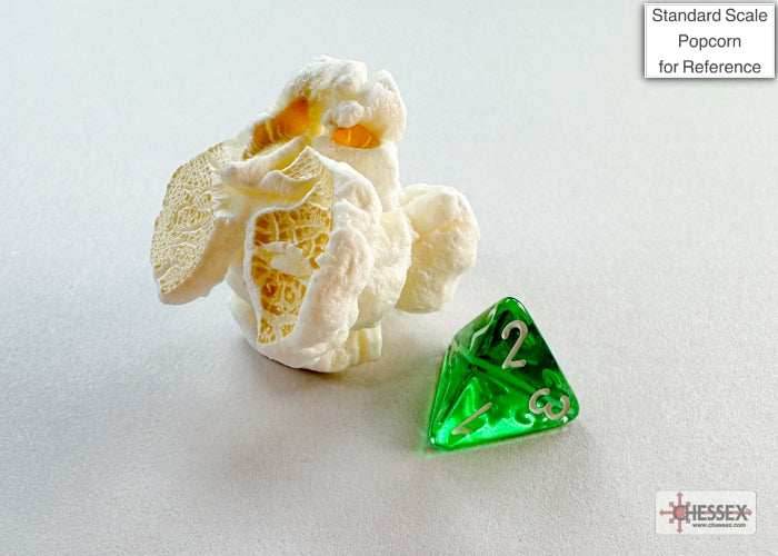 Translucent Green/white Mini-Polyhedral 7-Die Set (Mini Poly Release 3) -