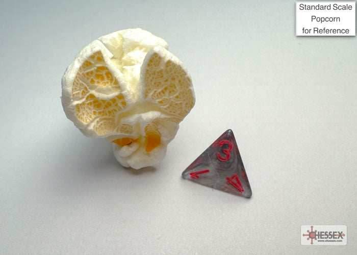 Velvet Black/red Mini-Polyhedral 7-Die Set (Mini Poly Release 3) -