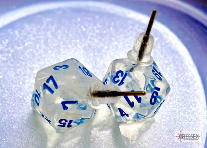 Stud Earrings Borealis® Icicle™ Mini-Poly d20 Pair -