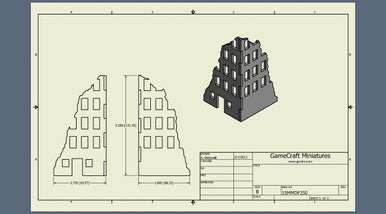 Ruined City Building (MDF) - 15MMDF250 -