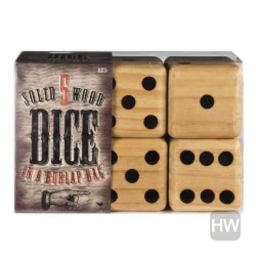 5 Giant Wood Dice -