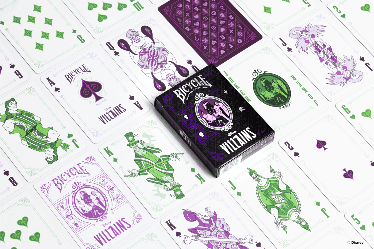 Disney Villains Inspired Playing Cards by Bicycle- Purple -