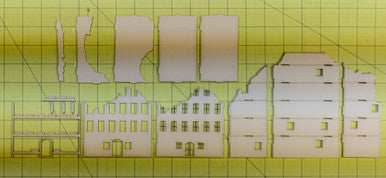 15mm Damaged European Building (Matboard) - 15MCSS100-D -