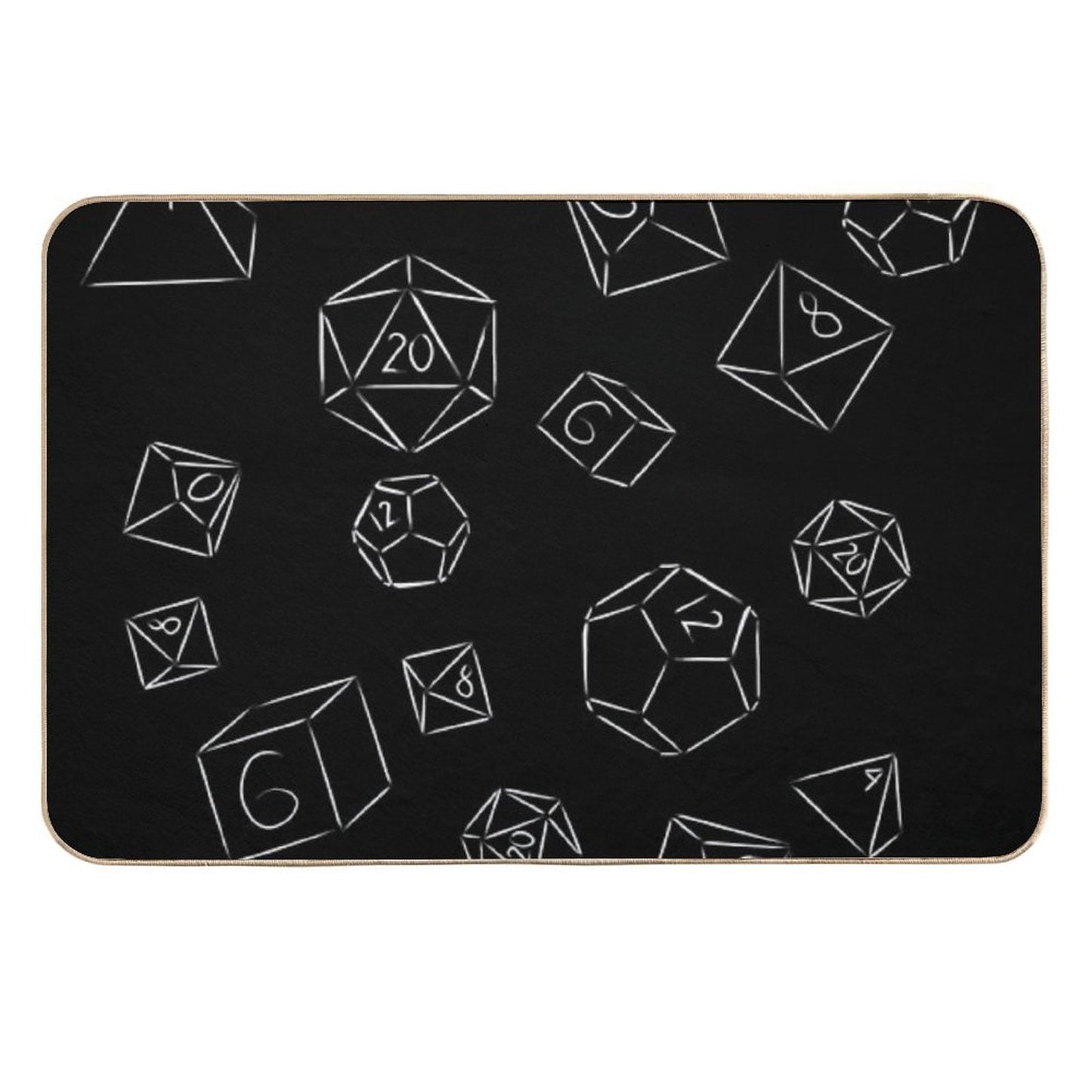 Minimalist Dice Easy To Clean Bath Mat