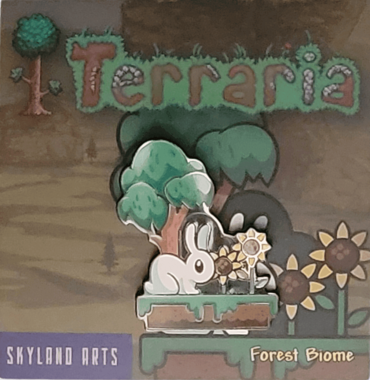 The Forest Biome Bunny Hard Enamel Pin -