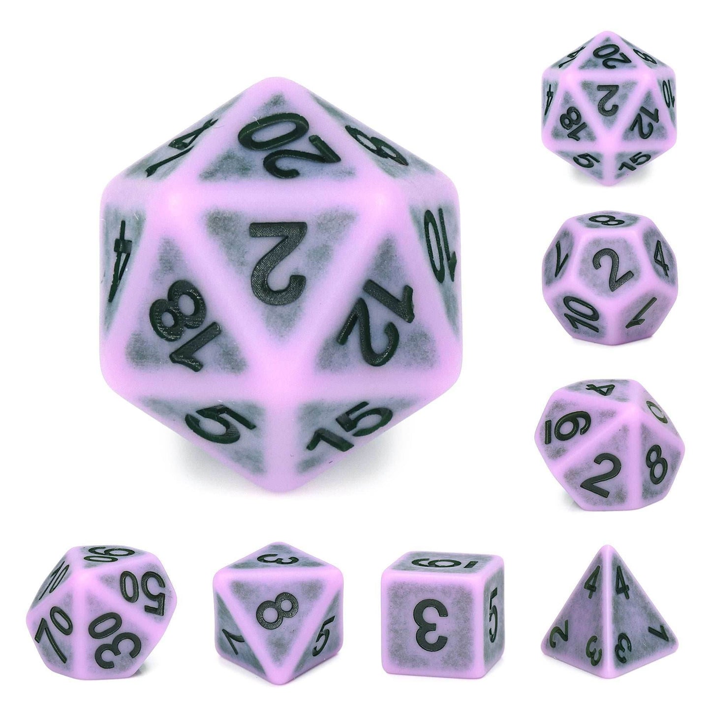 Swamp Fog Ancient 7-Dice Set Role Playing Dungeons and Dragons Dice (Purple) -