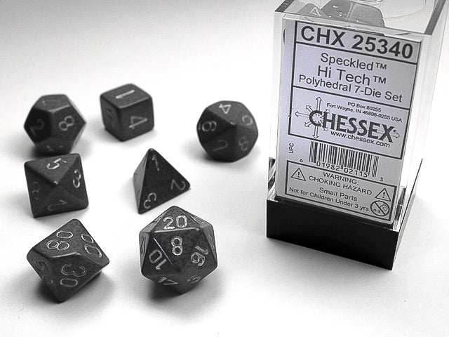 Speckled® Polyhedral Hi-Tech™ 7-Die Set Dnd Dice Set CHX25340 Grey -