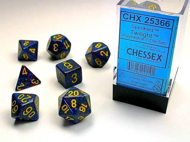 Speckled® Polyhedral Twilight™ 7-Die Set Dnd Dice Set CHX25366 Blue -