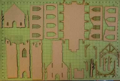 28mm Ruined Church/Cathedral - 28MMDF171 -