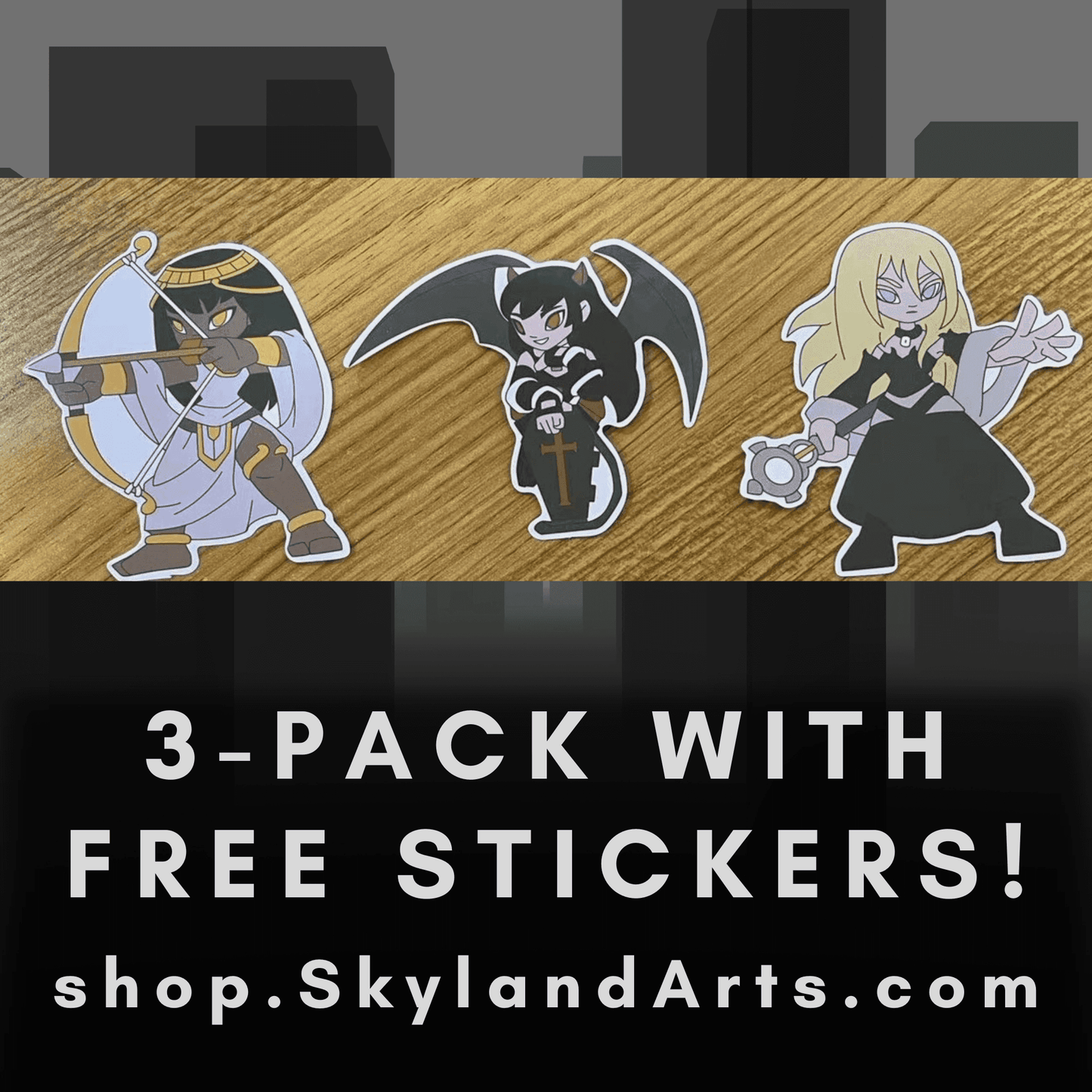 Dark-Hunter Wave1B 3-Pin Pack + FREE STICKERS + save on shipping! -