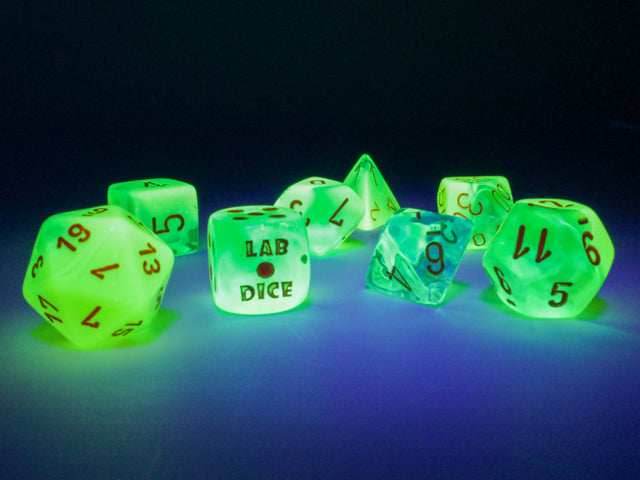 Gemini® Polyhedral Plasma Green-Teal/orange Luminary™ 7-Die Set -