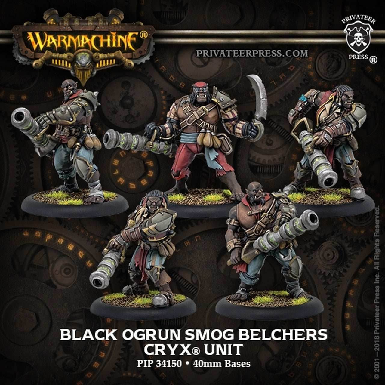 Warmachine: Cryx Black Ogrun Smog Belchers -