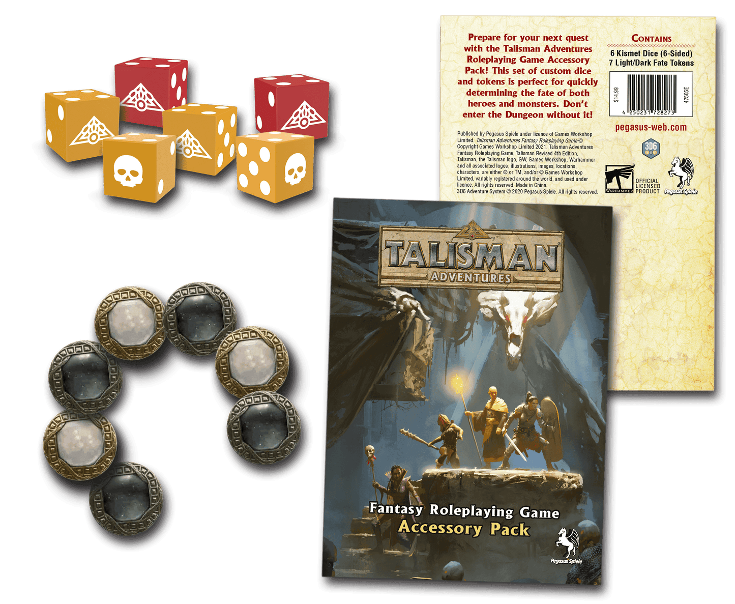 Talisman Adventures RPG: Accessory Pack (Dice & Tokens) -