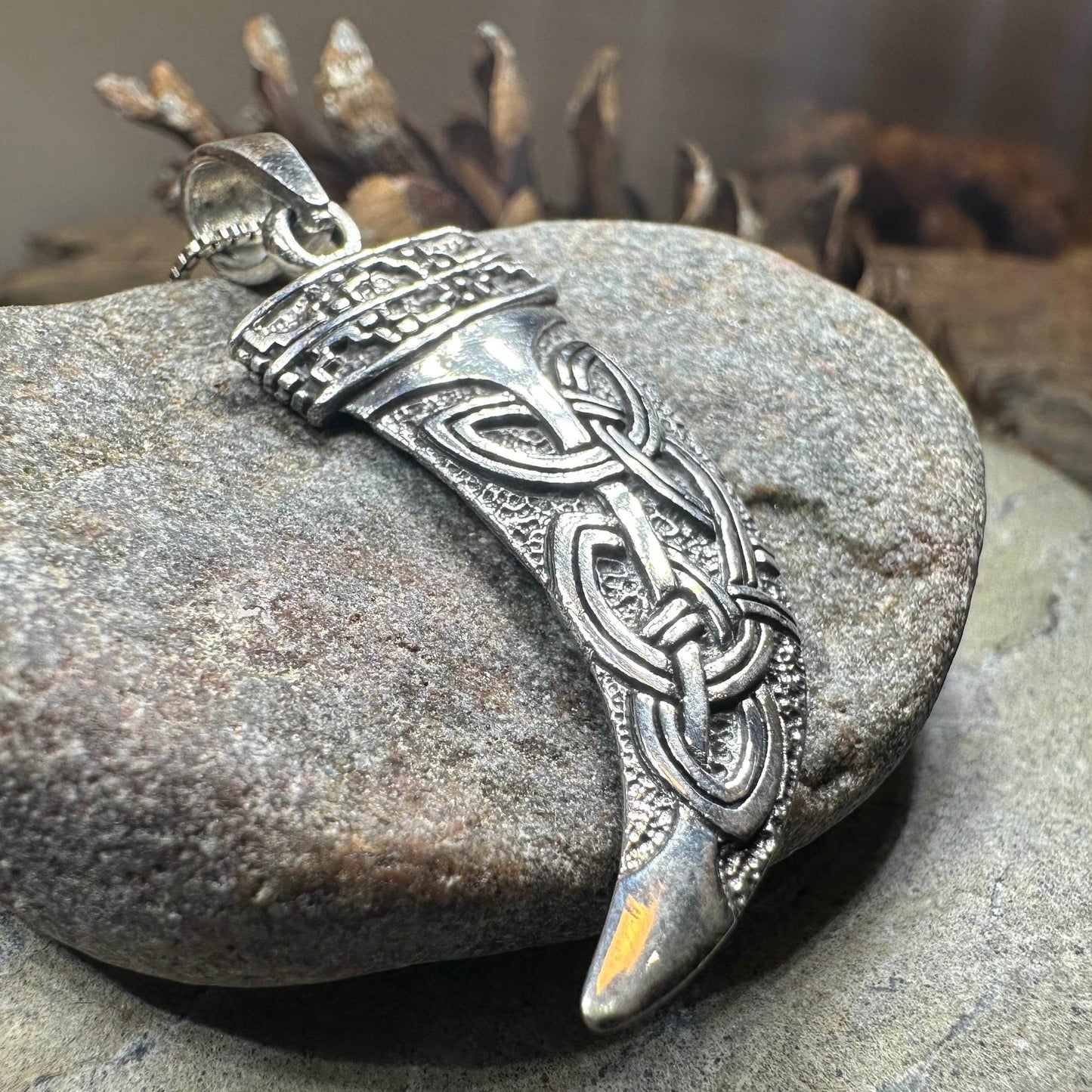 Celtic Wolf Claw Necklace -