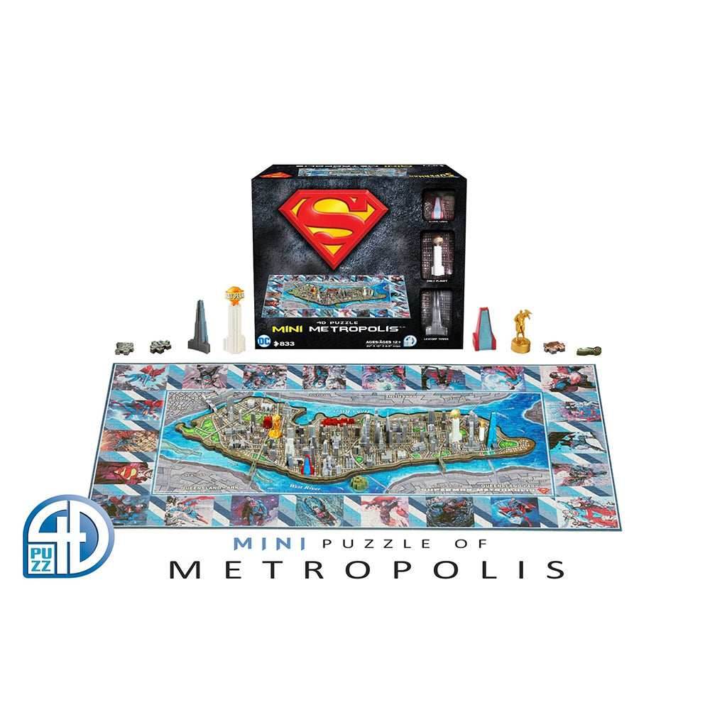 Superman - Mini Metropolis 4D Puzzle -