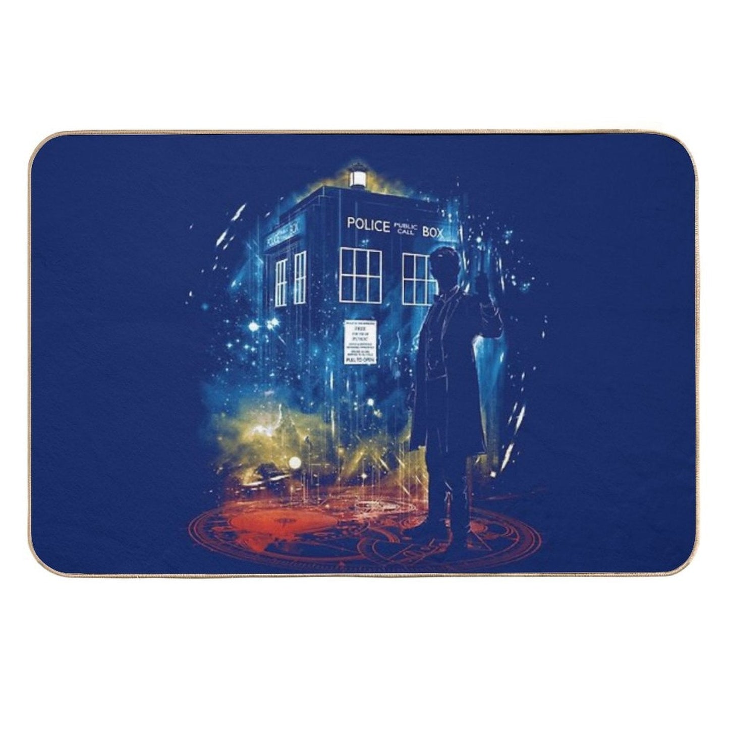 11th Time Storm-rainbow Version Easy Maintenance Bath Mat