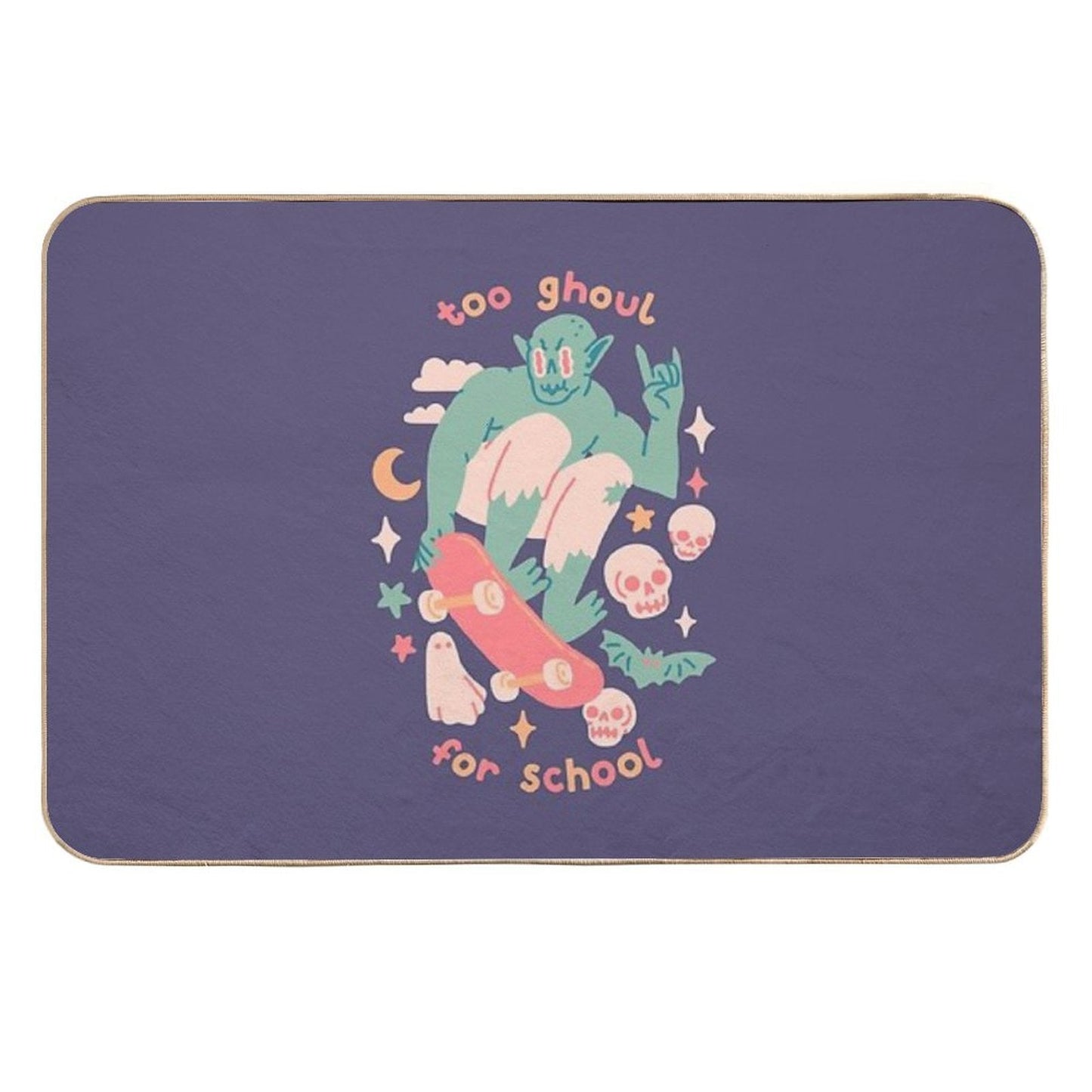 TOO GHOUL FOR SCHOOL Dirt-Trapping Bath Mat