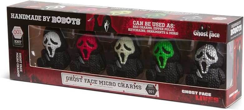 Ghost Face Handmade by Robots Micro Size Vinyl Figure 5-Pack Charms Set -
