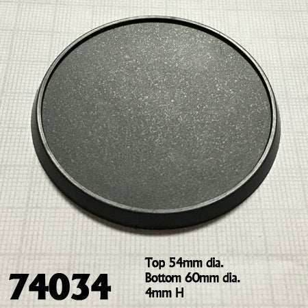 Reaper Miniatures: Round Plastic Gaming Base - 60mm (10) -