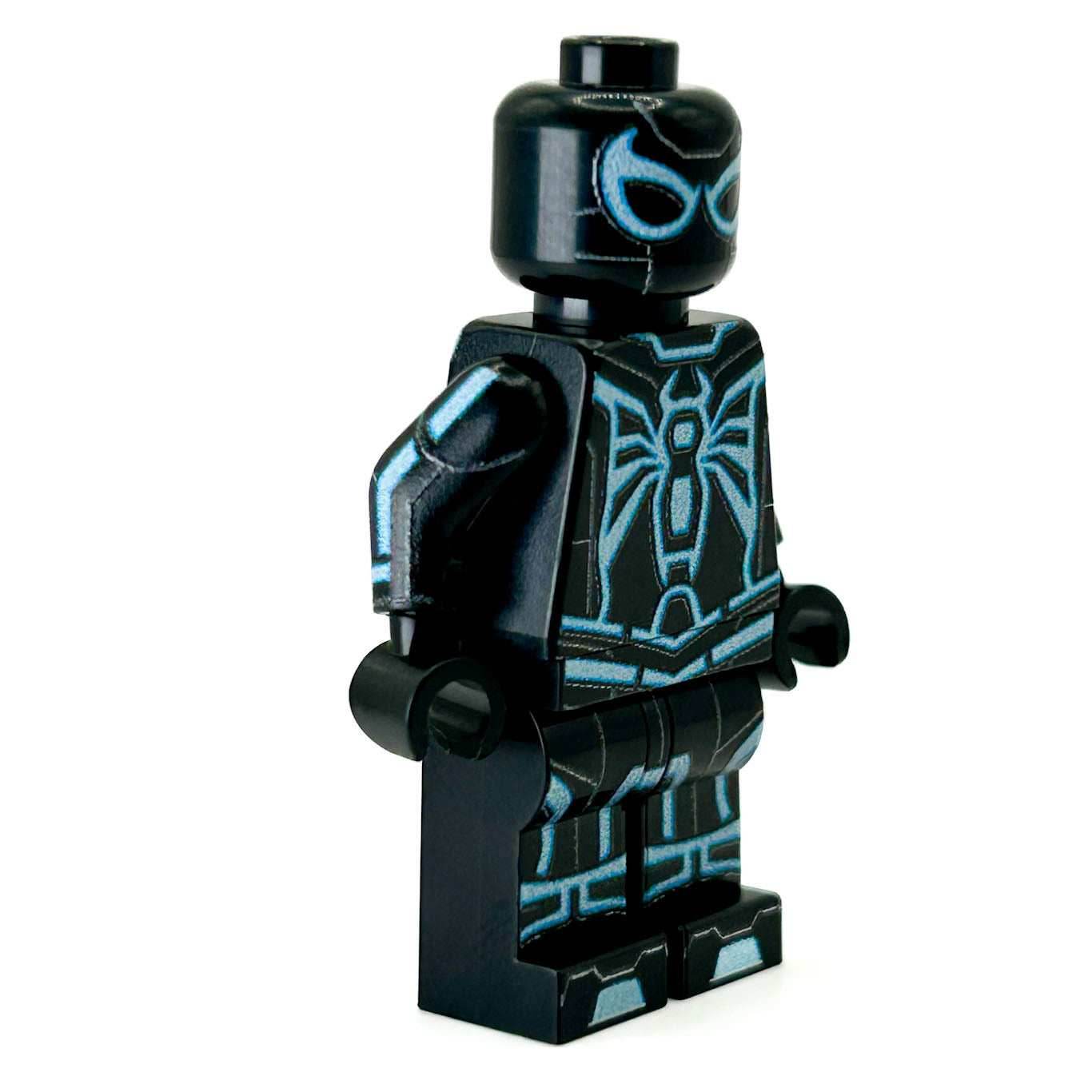 Spidey (Tron-Blue Variant) Custom Minifig made using LEGO parts - B3 Customs -