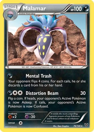 Malamar 076/146 - XY Base Set Reverse Holofoil