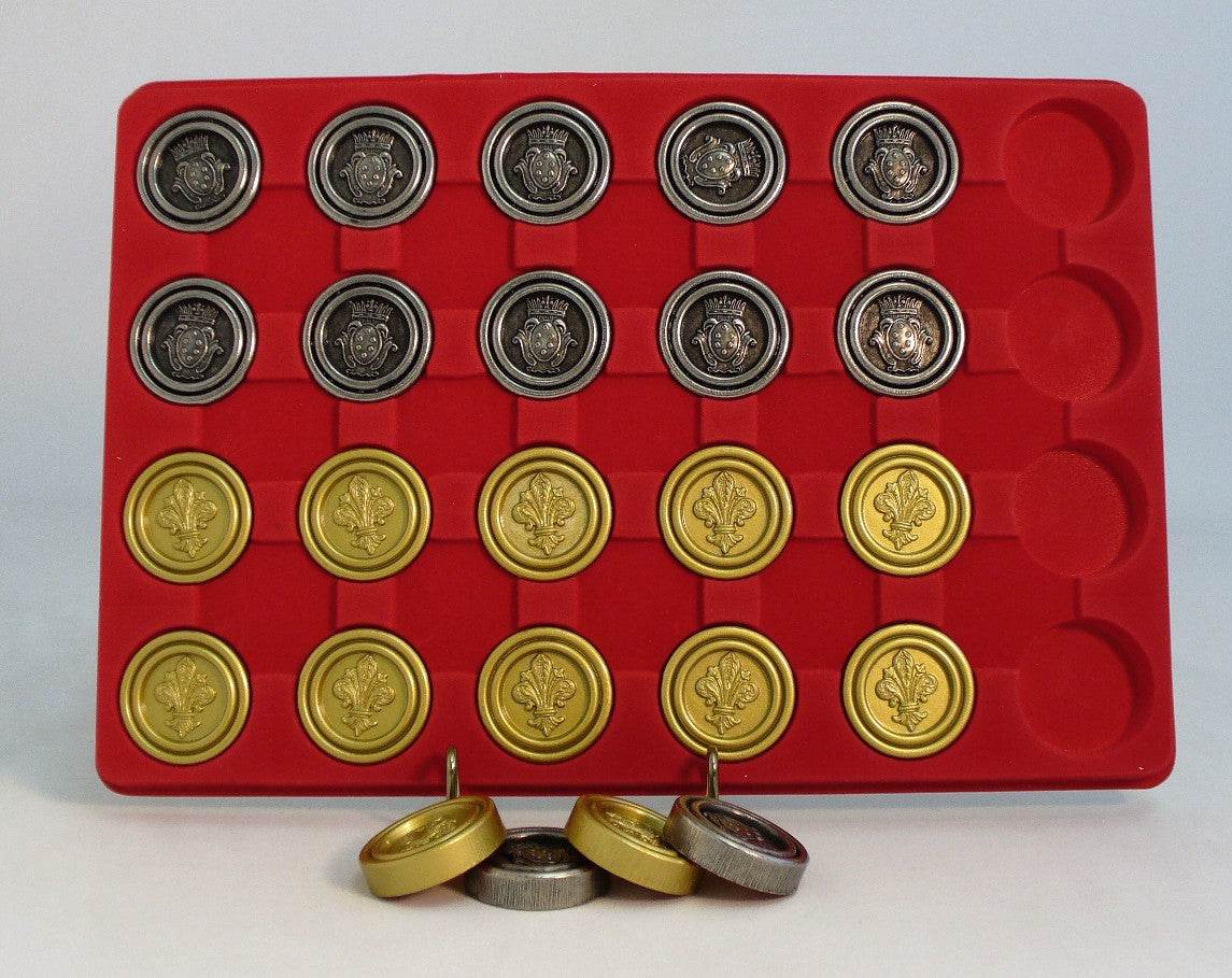 Checkers - Metal Florentine Checkers -