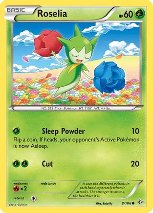 Roselia 008/106 - XY Flashfire Reverse Holofoil