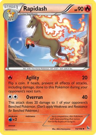 Rapidash 015/106 - XY Flashfire Reverse Holofoil