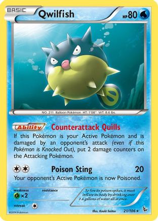 Qwilfish 021/106 - XY Flashfire