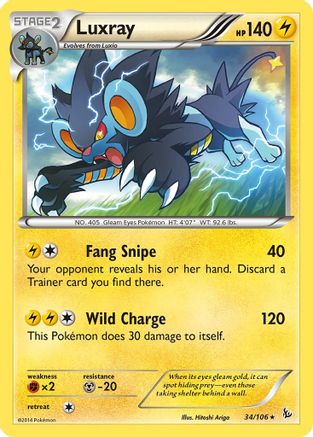 Luxray 034/106 - XY Flashfire Reverse Holofoil