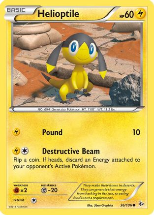 Helioptile 036/106 - XY Flashfire Reverse Holofoil
