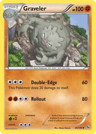 Graveler 046/106 - XY Flashfire Reverse Holofoil
