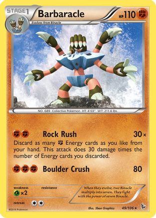 Barbaracle 049/106 - XY Flashfire Reverse Holofoil