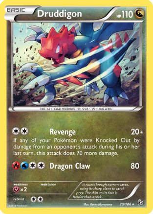 Druddigon 070/106 - XY Flashfire Reverse Holofoil