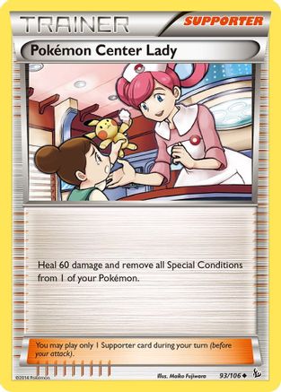 Pokemon Center Lady 093/106 - XY Flashfire