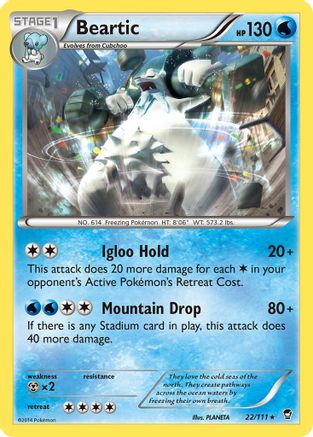 Beartic 022/111 - XY Furious Fists Reverse Holofoil