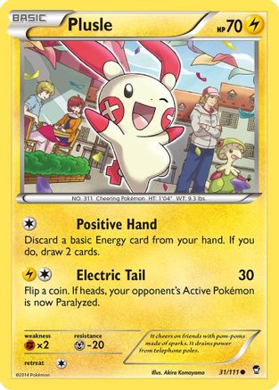Plusle 031/111 - XY Furious Fists Reverse Holofoil