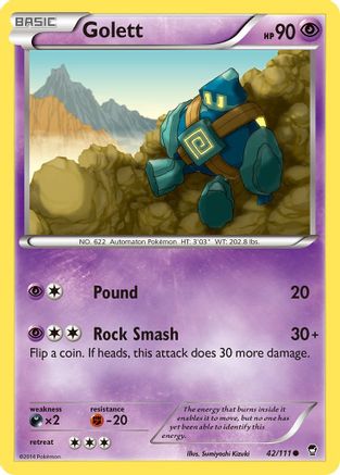 Golett 042/111 - XY Furious Fists