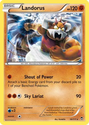 Landorus 058/111 - XY Furious Fists Reverse Holofoil