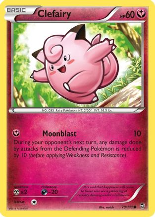 Clefairy 070/111 - XY Furious Fists Reverse Holofoil