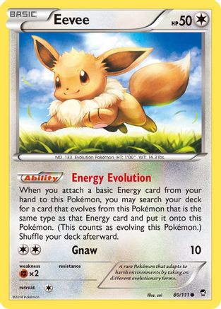 Eevee 080/111 - XY Furious Fists Reverse Holofoil