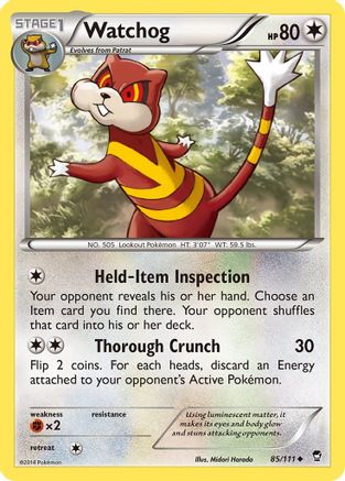 Watchog 085/111 - XY Furious Fists Reverse Holofoil
