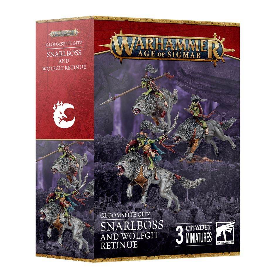 Warhammer Age of Sigmar: Gloomspite Gitz - Snarlboss and Wolfgit Retinue -