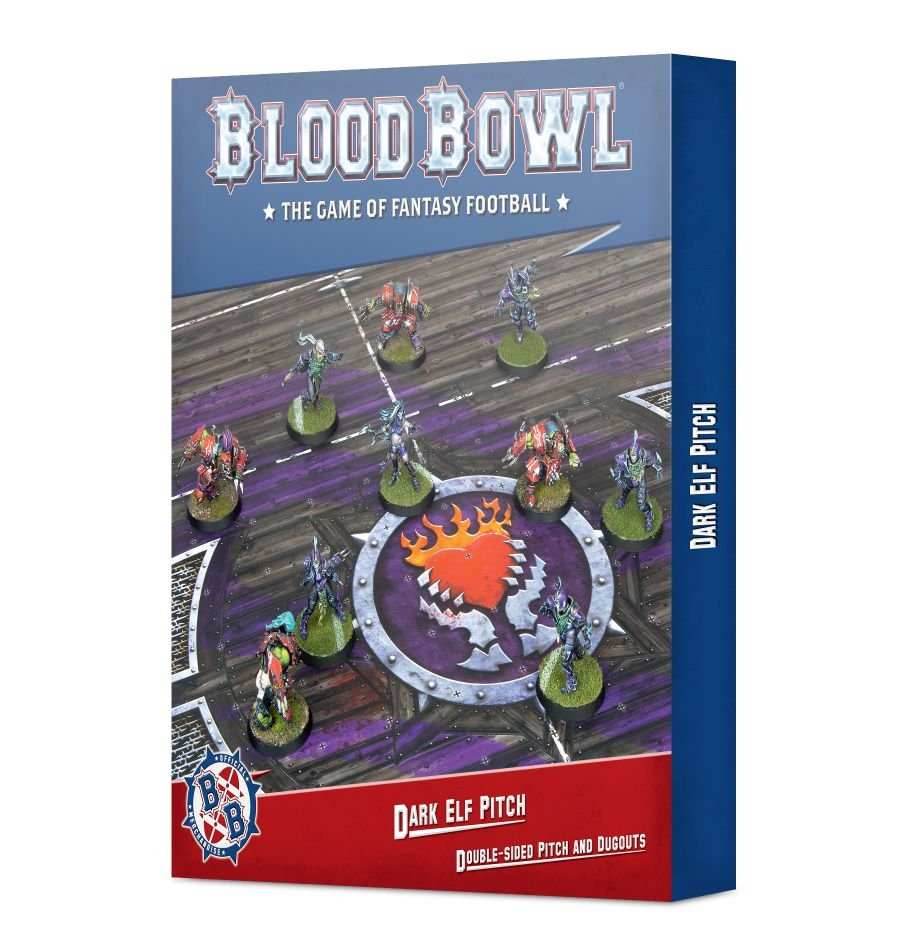 Blood Bowl: Dark Elf - Double-sided Pitch and Dugouts Set -