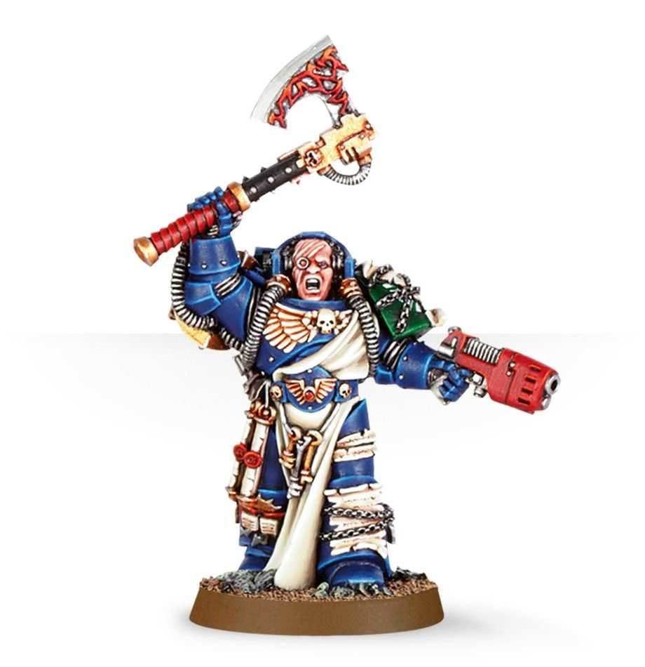 Warhammer 40K: Space Marines - Librarian with Force Axe & Plasma Pistol -