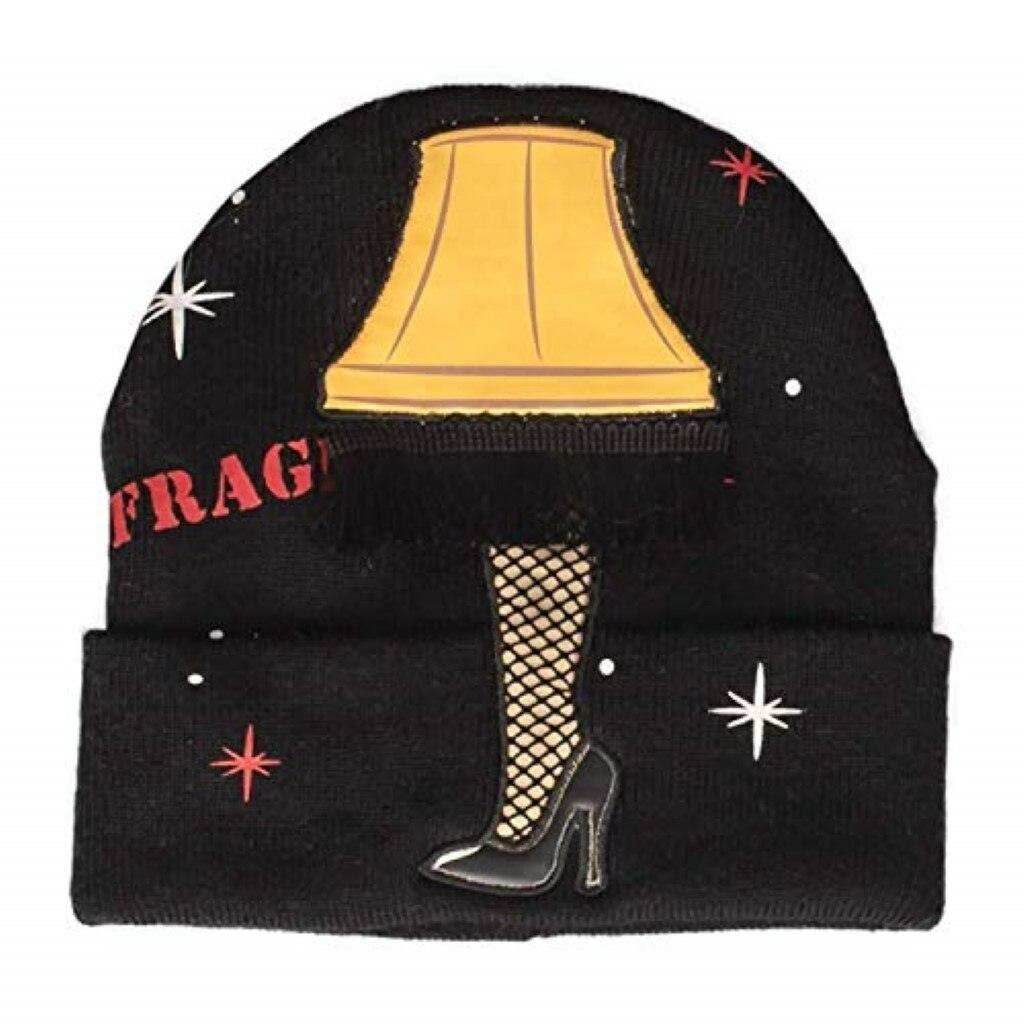 A Christmas Story Fragile Leg Lamp with Lights & Tassels Beanie -