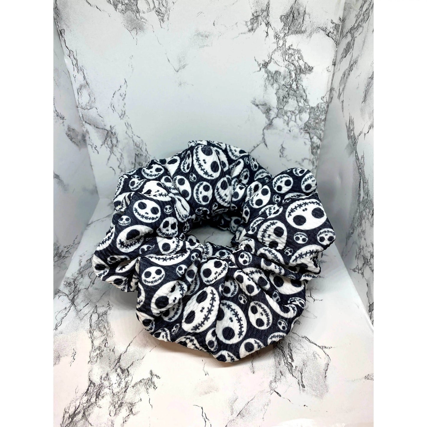 Jack Face Halloween Bullet Scrunchie -
