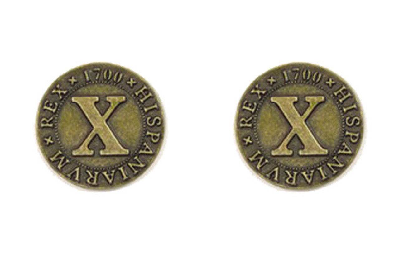 Pirate Doubloons Themed Gaming Coins - Medium 25mm (12-Pack) -