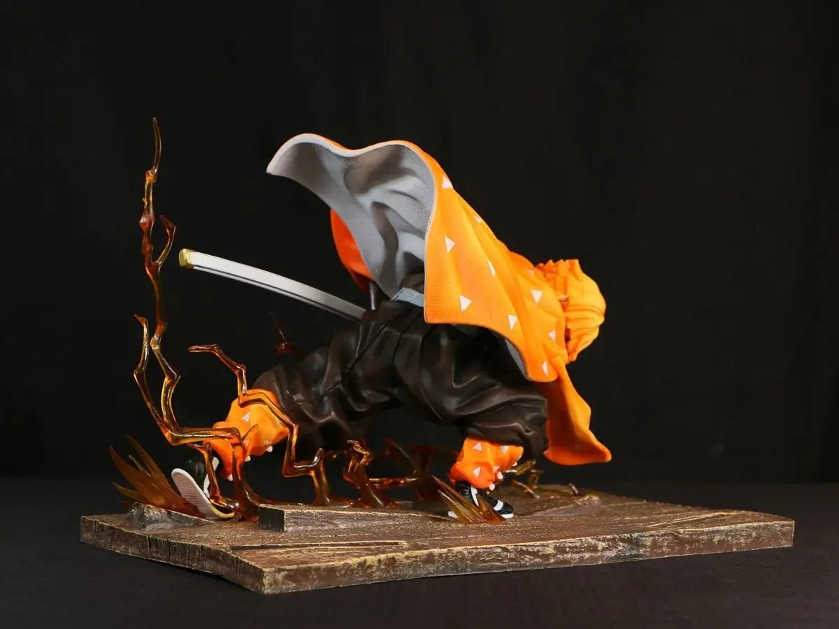 Agatsuma Zenitsu Anime Figurines, Demon Slayer Action Figures PVC Model Collection 24cm