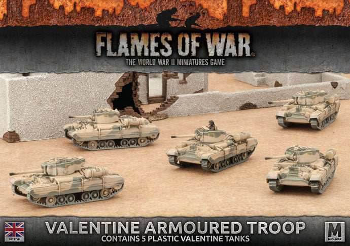 Flames of War: British Valentine Armoured Troop (Mid War) -